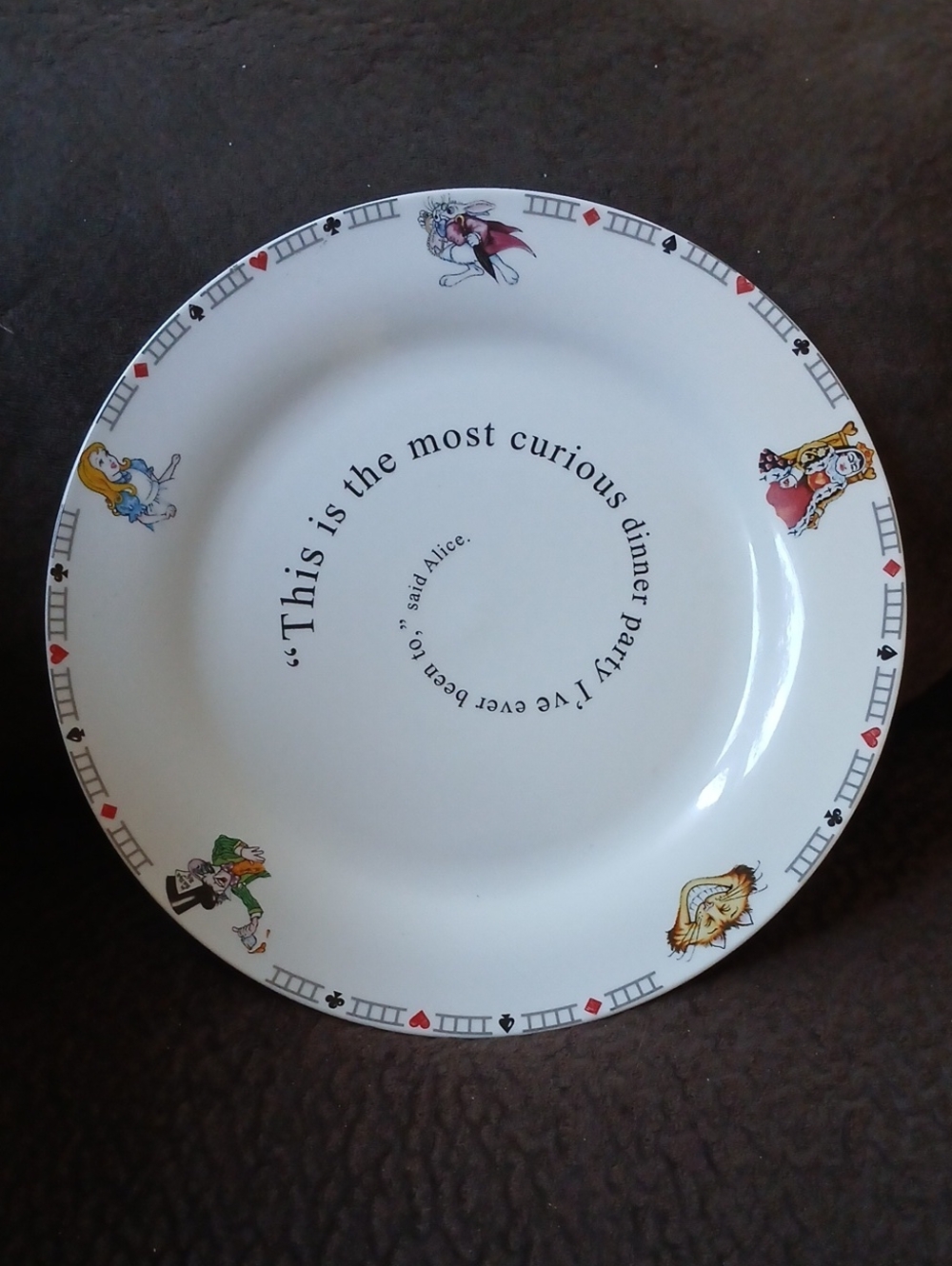 Alice in Wonderland Cafe Dinner Plate